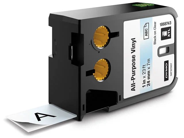 1868743 DYMO XTL 24mm  - bleu sur transparent