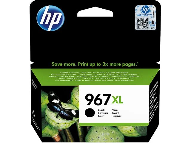 HP967XL - 3JA31AE#BGX HP OfficeJet  PRO 9020 - cartouche noire Grande Capacité