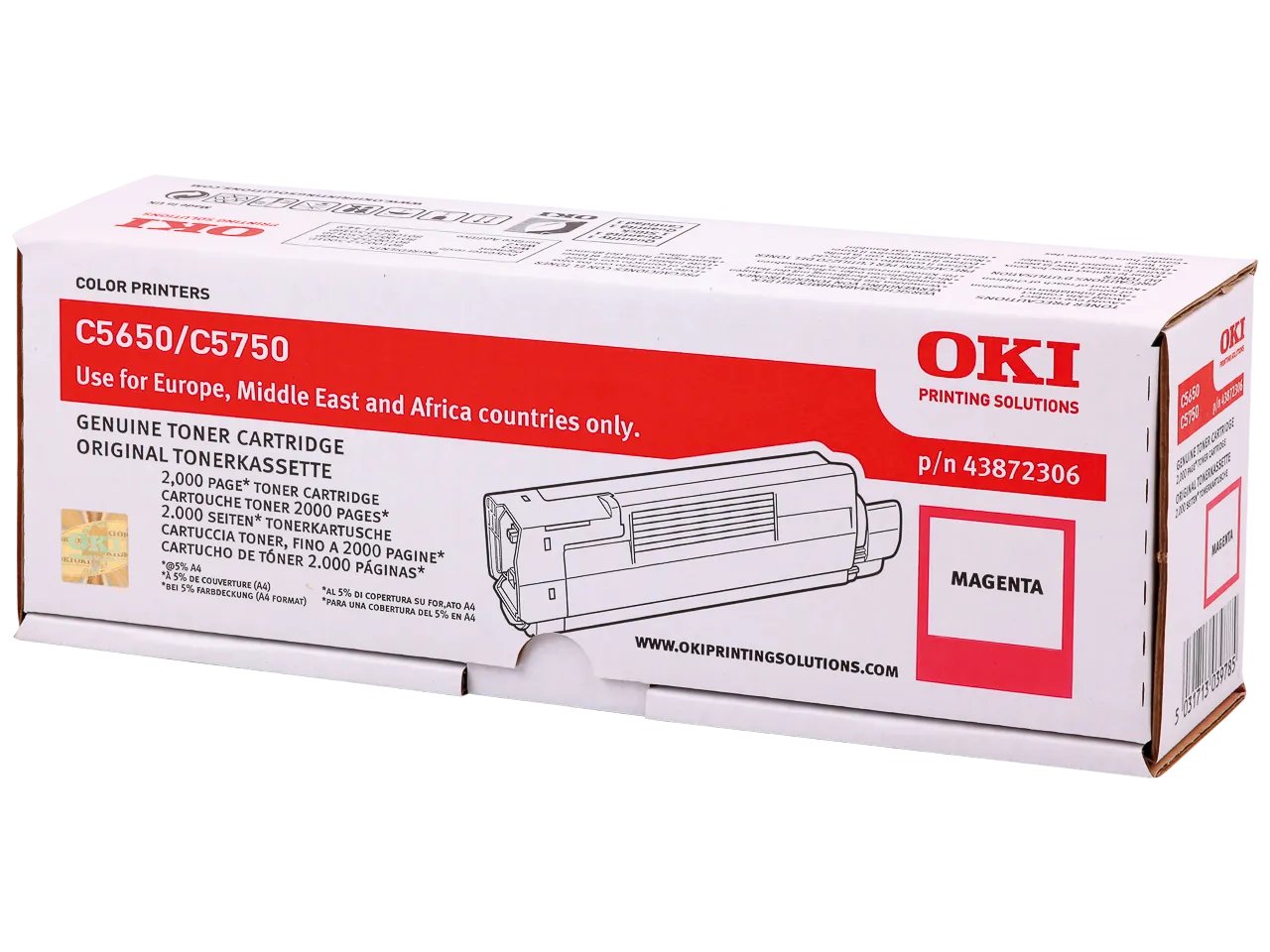 43872306 OKI C5650 Toner magenta