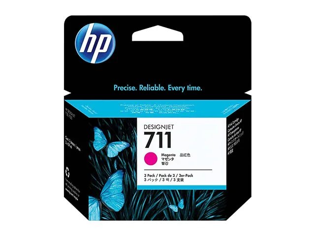 CZ135A HP Design T120 / T520 - (3) cartouches HP 711  magenta