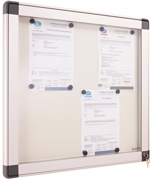 VITRINE D'INTERIEUR ALUDRA FOND METAL 9F A4