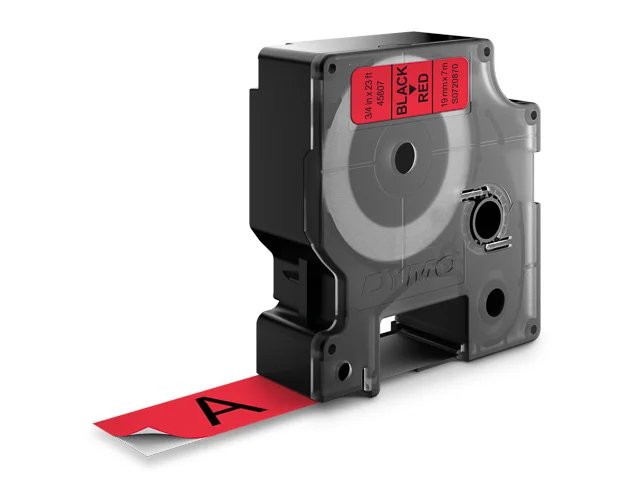 Ruban pour étiqueteuse Dymo 7 m x 19 mm Noir sur Rouge