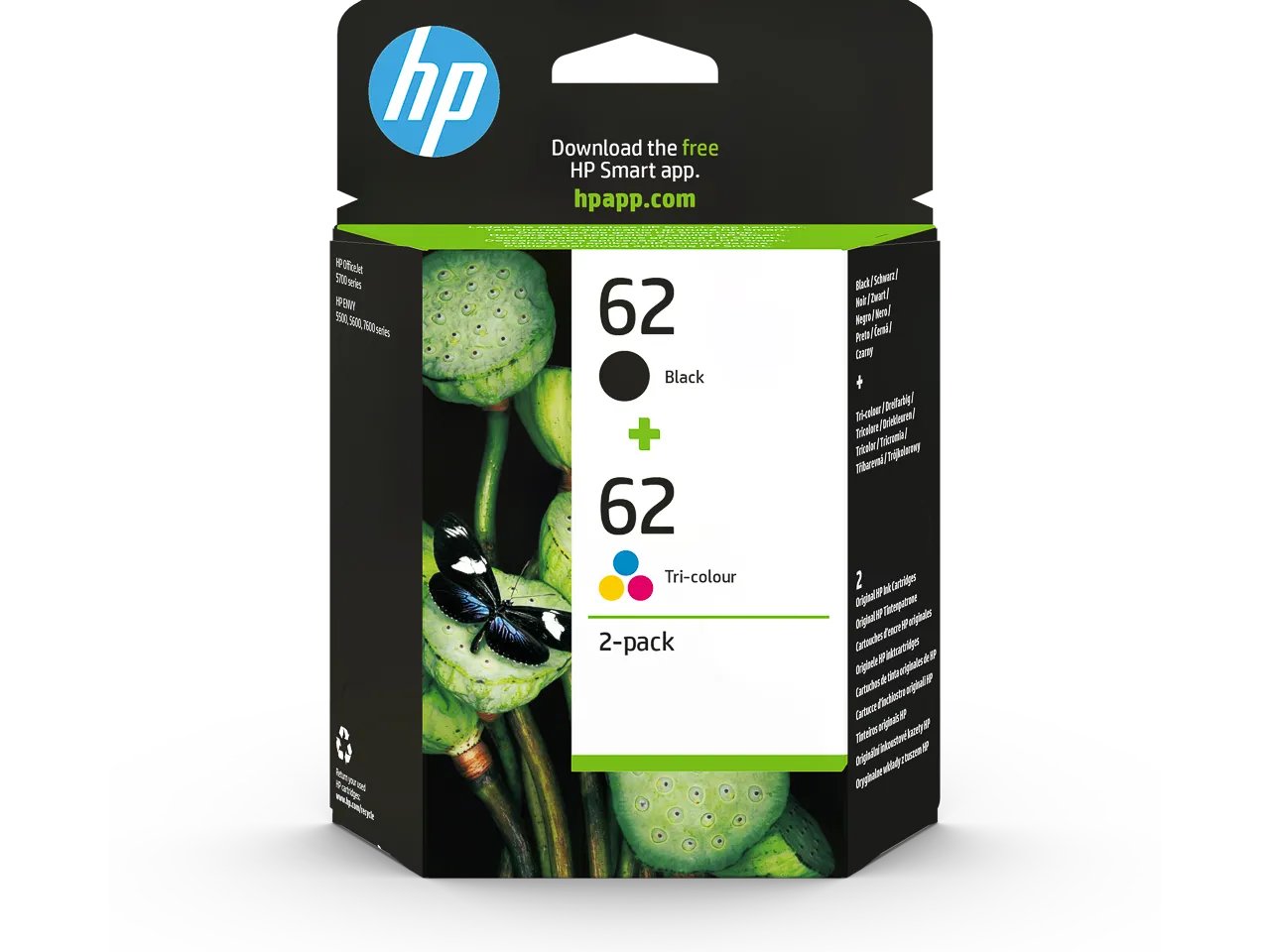 HP62 N9J71AE HP OfficeJet 5740 - cartouches  (2) Noir+couleur