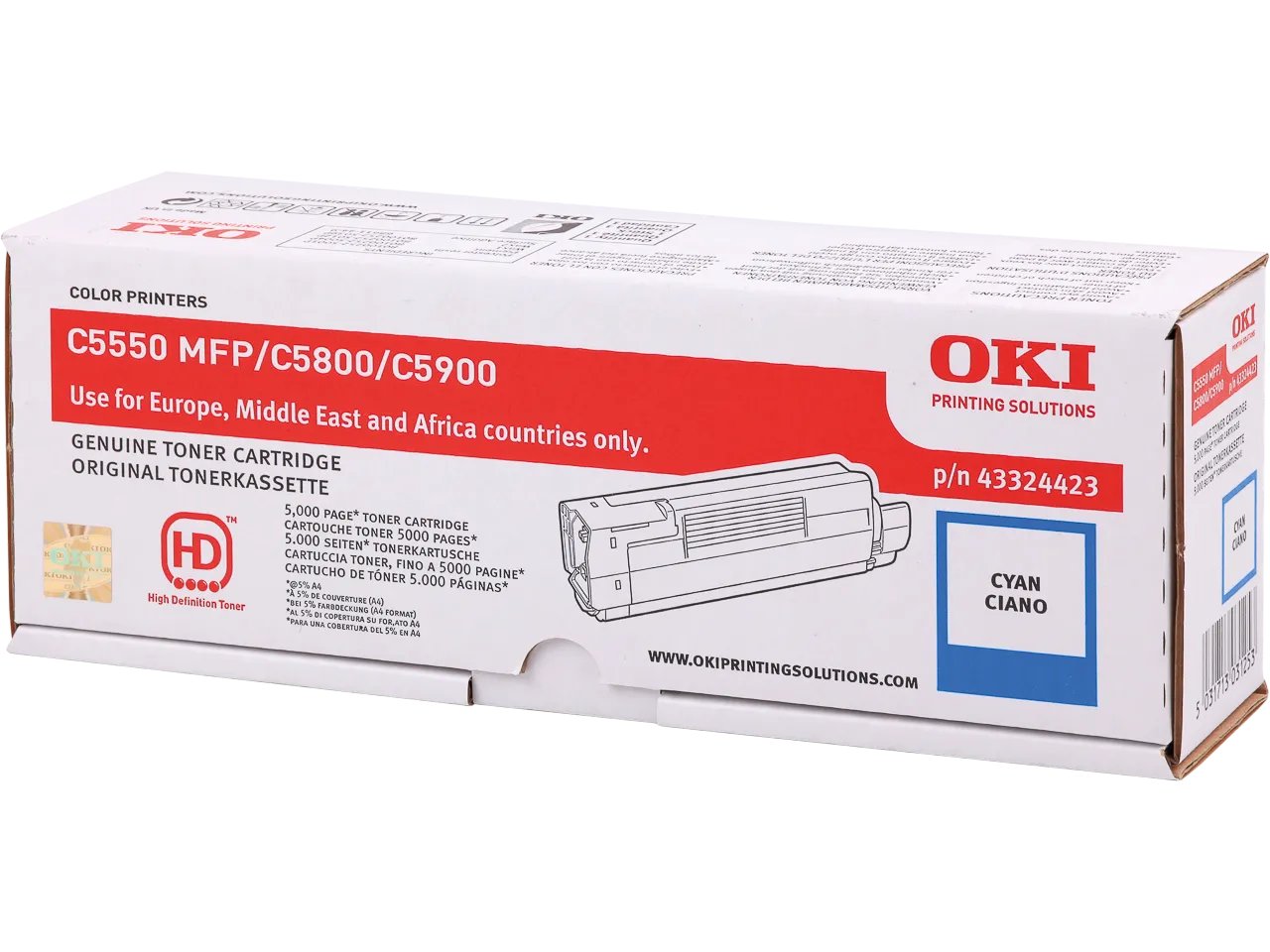 43324423 OKI C5800 Toner cyan
