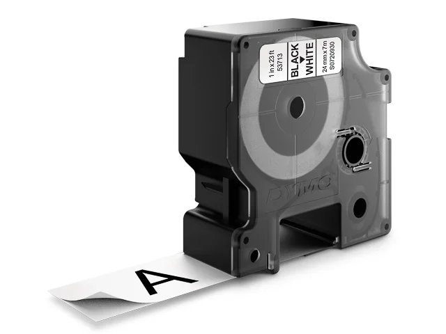 Dymo Ruban D1 S0720930 pour étiqueteuse - 24 mm x 7 m - Noir sur Blanc