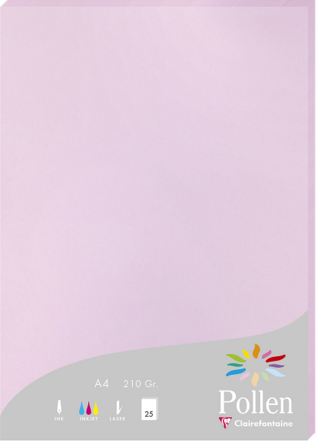 PAQUET 25 feuilles A4 LILAS 210G