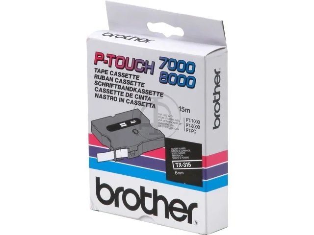 TX315 BROTHER PTOUCH 6mm  - blanc sur noir
