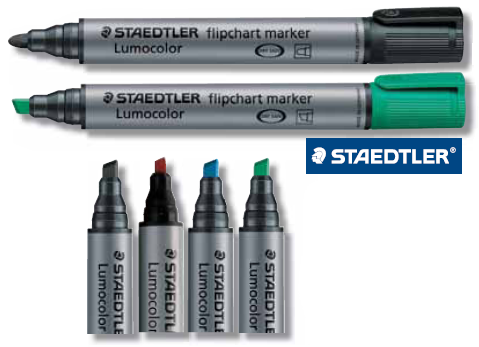 MARQUEUR LUMOCOLOR FLIPCHART POINTE OGIVE ROUGE