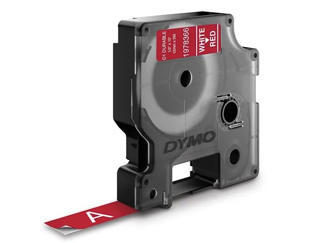 1978364 DYMO D1 12mm -  - rouge sur blanc
