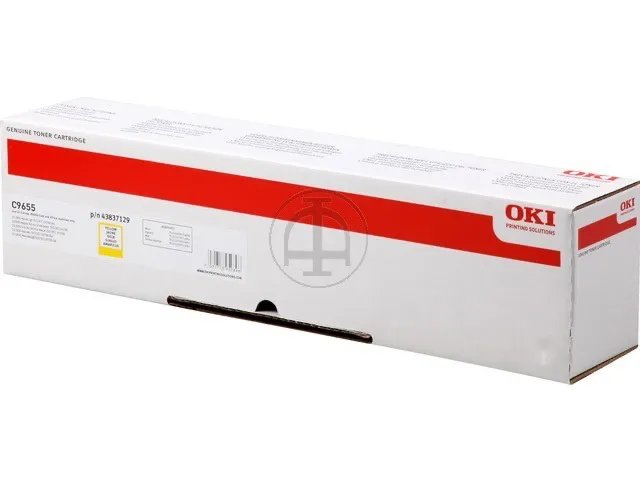 43837129 OKI C9655 Toner Jaune