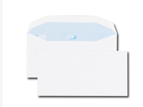 BOITE 1000 ENVELOPPES MECANISABLES PATTE TRAPEZE BLANCHES C6/C5 115x229 80 G GOMMEES