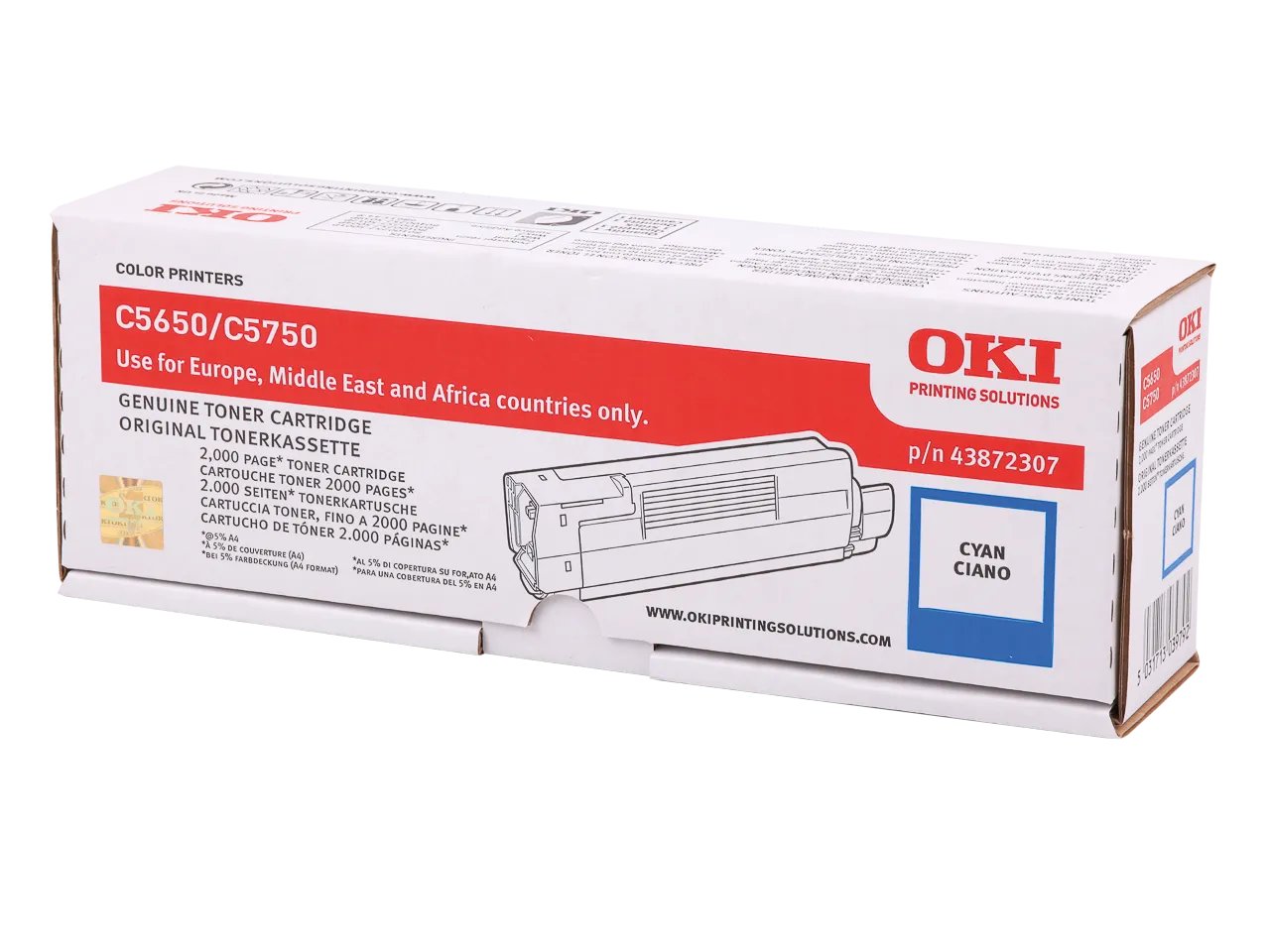 43872307 OKI C5650 Toner cyan