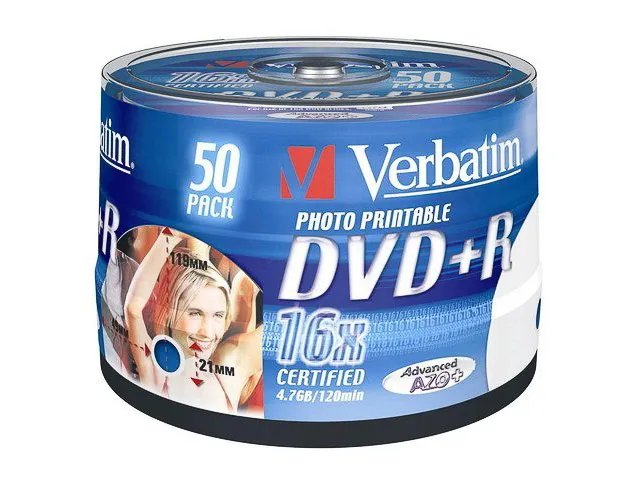 VERBATIM DVD+R 4.7GB 16x (50) SP