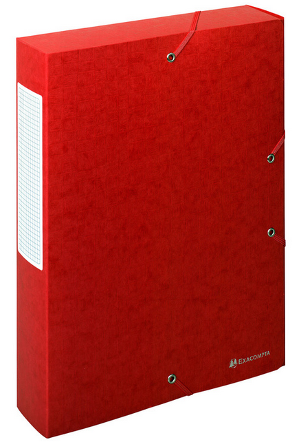 BOITE CLASSEMENT CARTE LUSTRÉE GAUFRÉE DOS 60 MM ROUGE