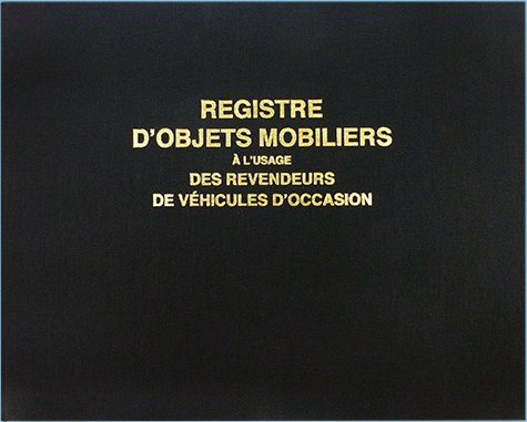 REGISTRE "LIVRE DE POLICE GARAGISTE " - 250 x 320 - 100 PAGES