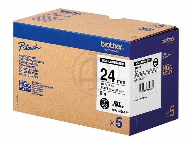 HGEM951 BROTHER 24mm(5)mat - noir sur argent