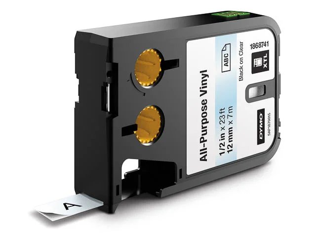 1868741 DYMO XTL 12mm  - bleu sur transparent