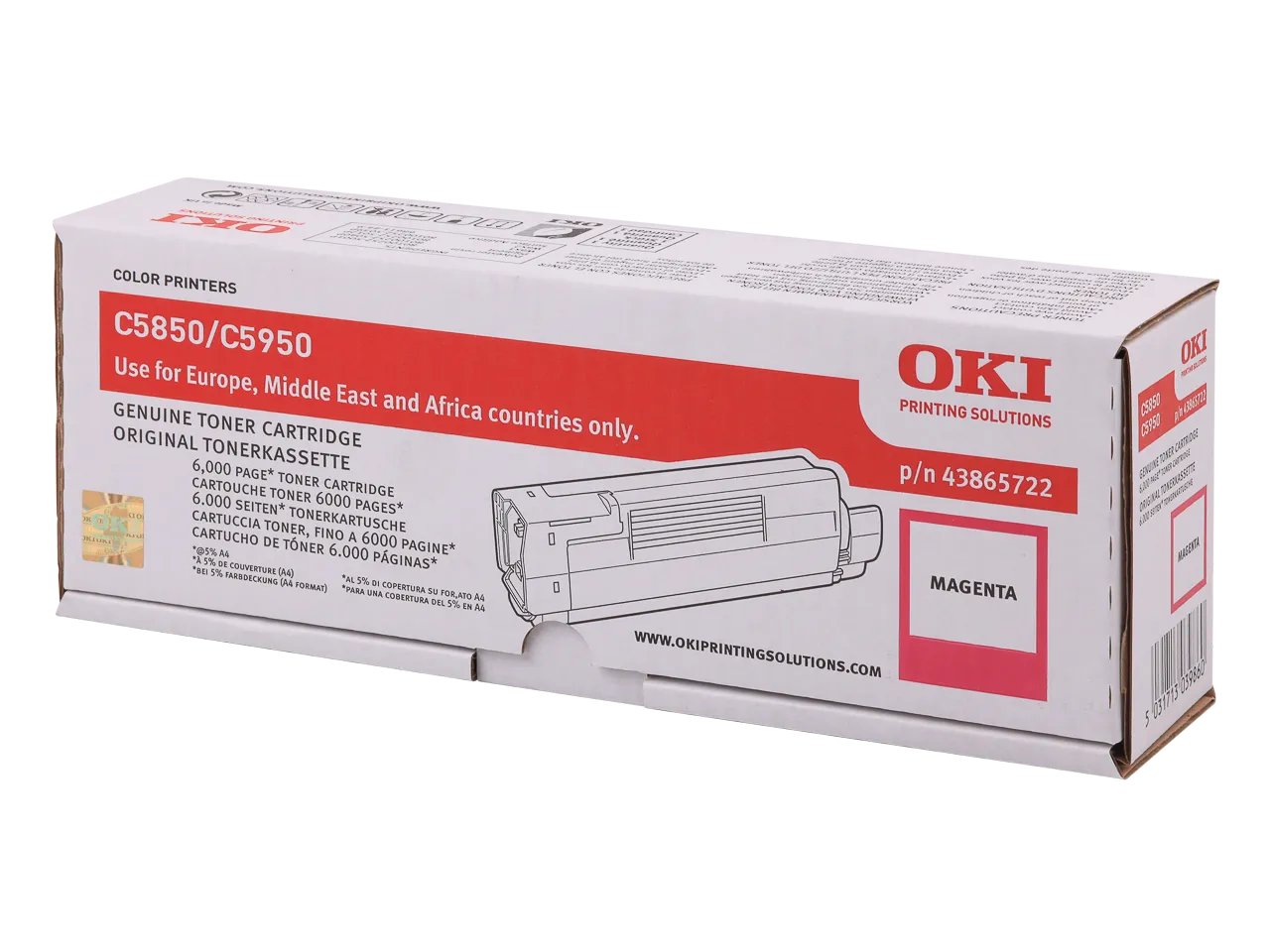 43865722 OKI C5850 Toner magenta