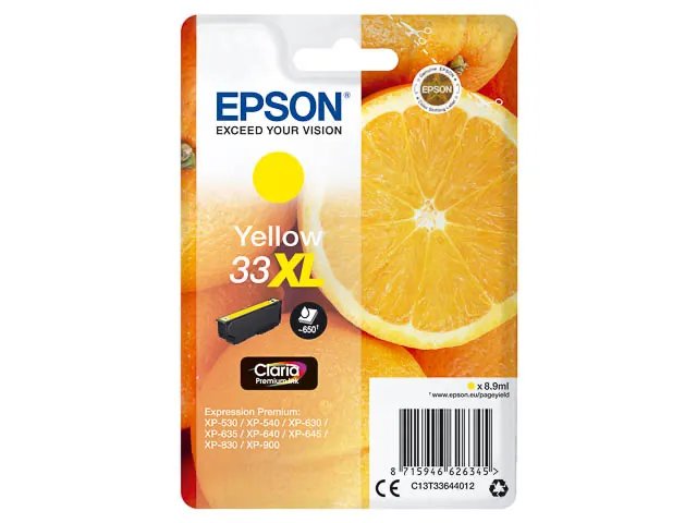 T3364 - EPSON 33XL - cartouche Jaune Grande Capacité
