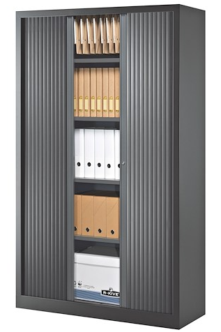 ARMOIRE MÉTALLIQUE A RIDEAUX HLP 198X120X45 COLORIS UNIS