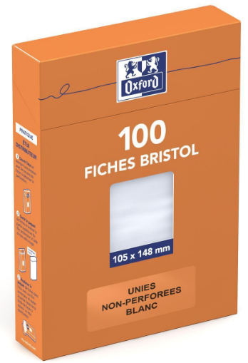100 feuilles BRISTOL  105X148 BLANC UNI