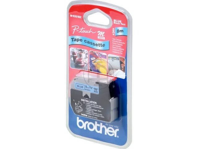 MK521BZ BROTHER PTOUCH 9mm- noir sur bleu