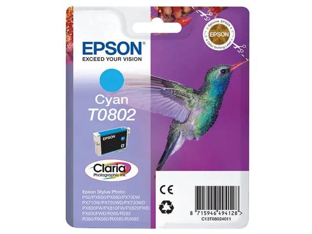 T0802 - EPSON - Standard photo RX265 - cartouche  cyan