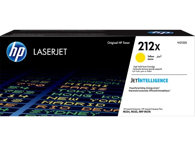 HP 212X - à rendement élevé - jaune - originale - LaserJet - cartouche de toner (W2122X) 