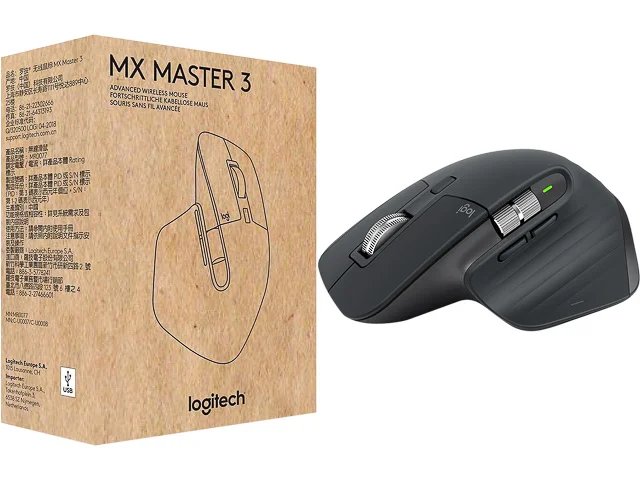 Logitech MX Master 3 - Souris - laser - 7 boutons - sans fil - Bluetooth, 2.4 G 