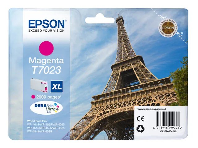 C13T70234010 - Cartouche Encre Tour Eiffel T7023 - cartouche magenta Grande Capacité