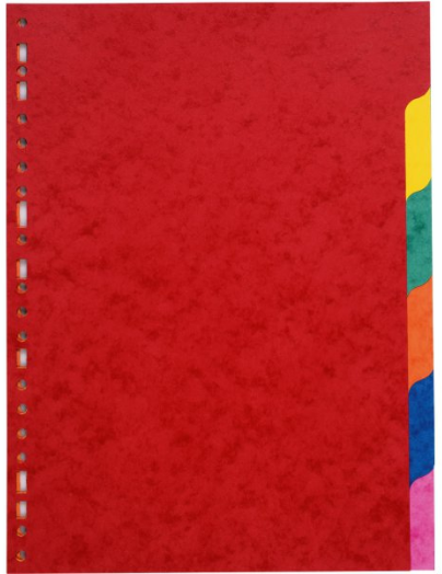 INTERCALAIRE A4 6 POSITIONS CARTE LUSTREE