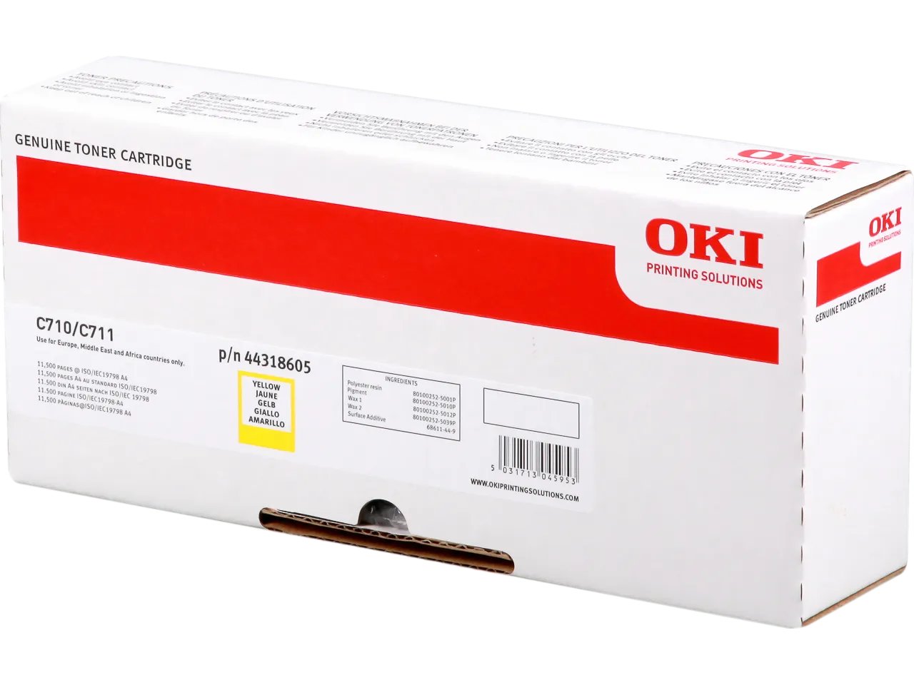 44318605 OKI C710 Toner Jaune