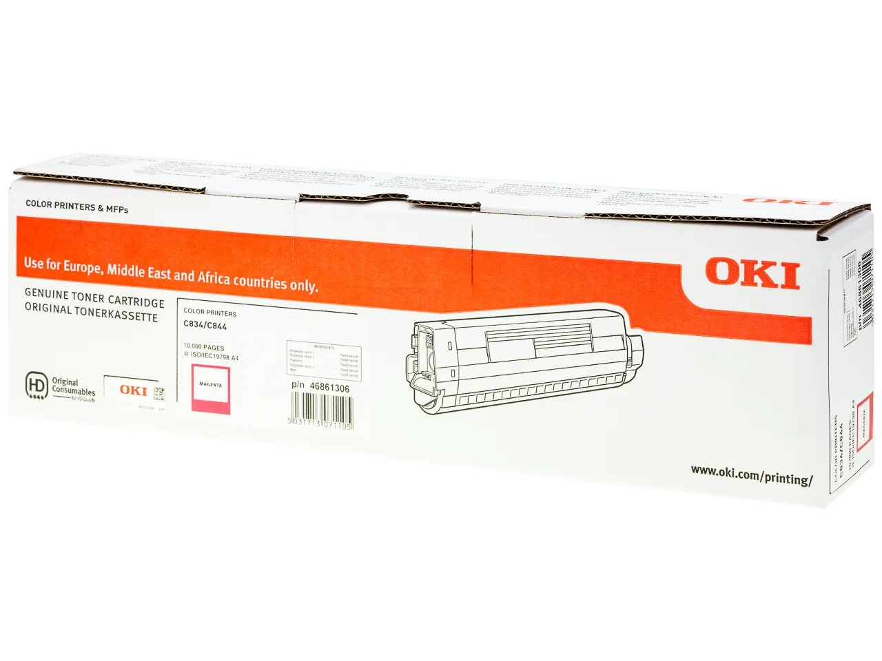 46861306 OKI C834 Toner magenta