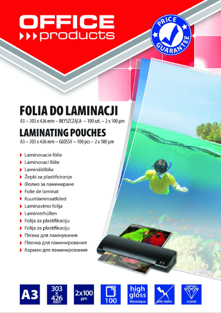 100 POCHETTES A PLASTIFIER A3 100 MICRONS