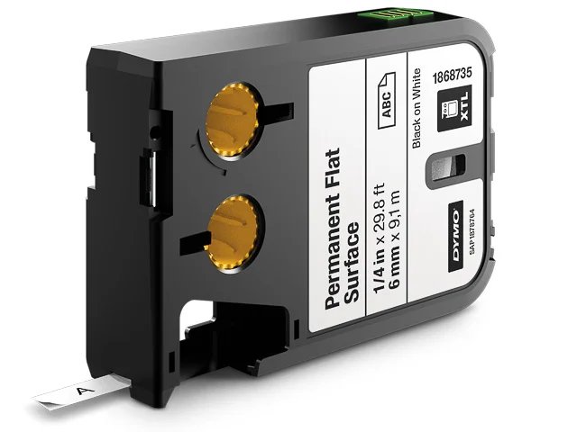 1868735 DYMO XTL 6mm  - blanc sur noir