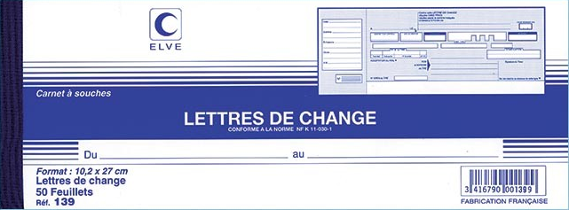 LETTRES DE CHANGE